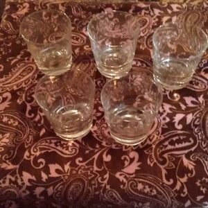 Set of Clear Glass Tumblers